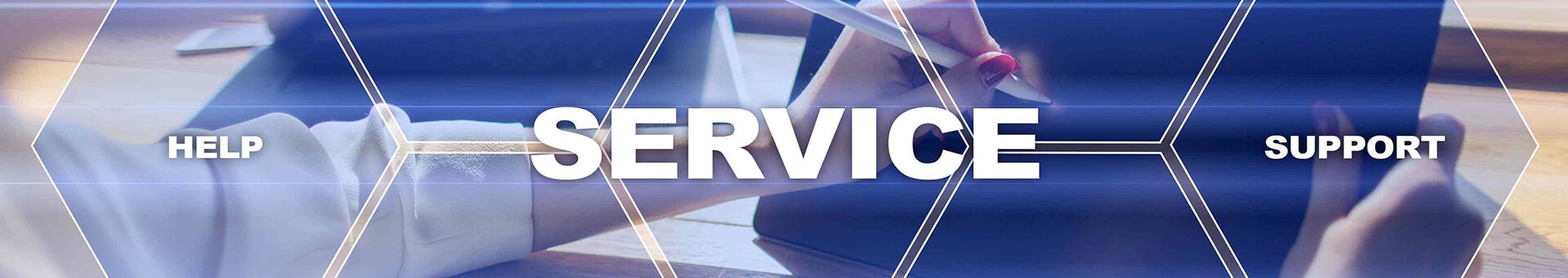 The banner of service page